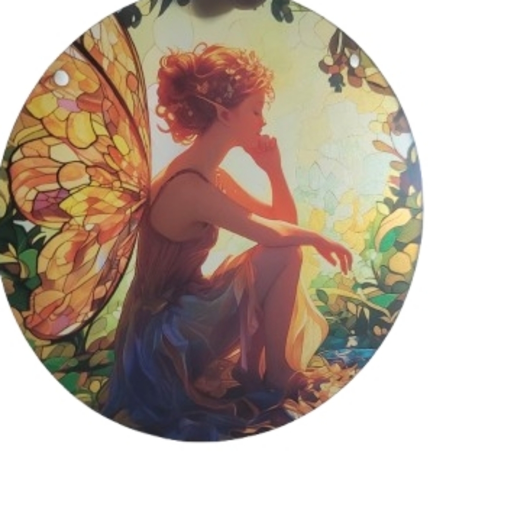 Enchanted Fairy Suncatcher Multicolor In The Garden